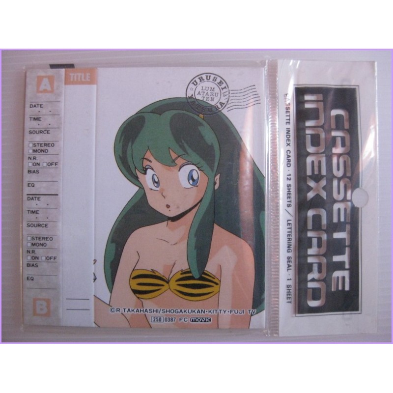 LAMU URUSEI YATSURA Lum Set F Cassette INDEX CARD Anime 80s