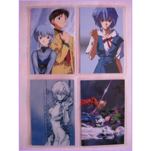 Evangelion Set 4 lamicard Original Japan Gadget Anime manga Laminated Card